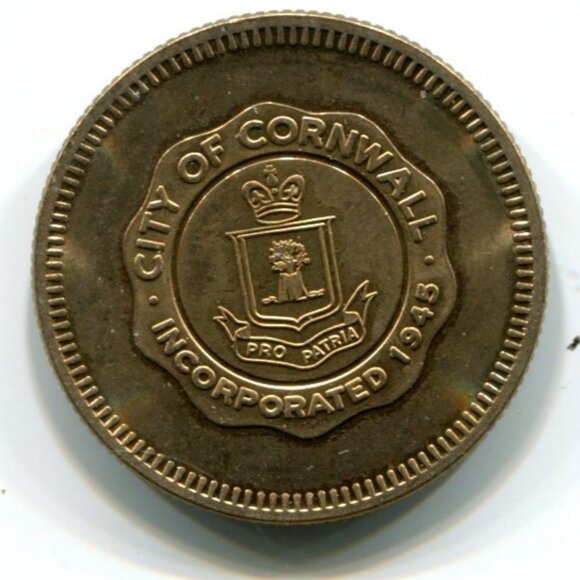 1984 Canada City of Cornwall Royal Visit Commemorative Medal (b318-6) - Picture 2 of 2